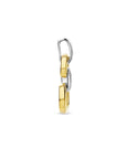 14K bicolor goud geel/wit hanger schakel diamant 0.13ct h si 4208887 - PansiteNederland.nl