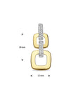14K bicolor goud geel/wit hanger schakel diamant 0.13ct h si 4208887 - PansiteNederland.nl