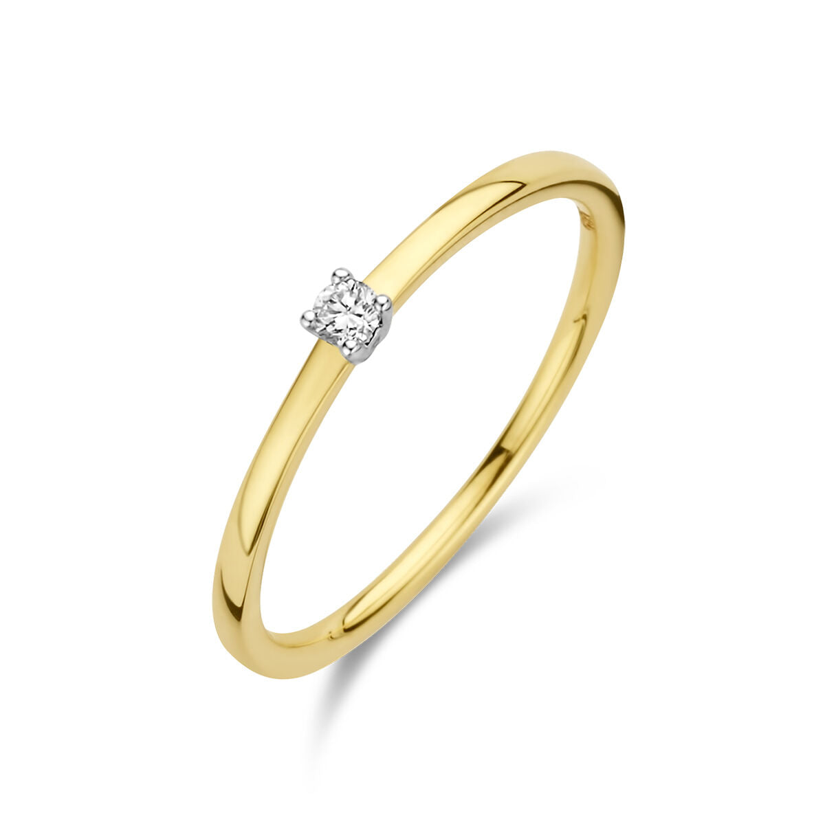 Fantasy Collection Aanzoeksring diamant 0.05ct h si 14K bicolor goud