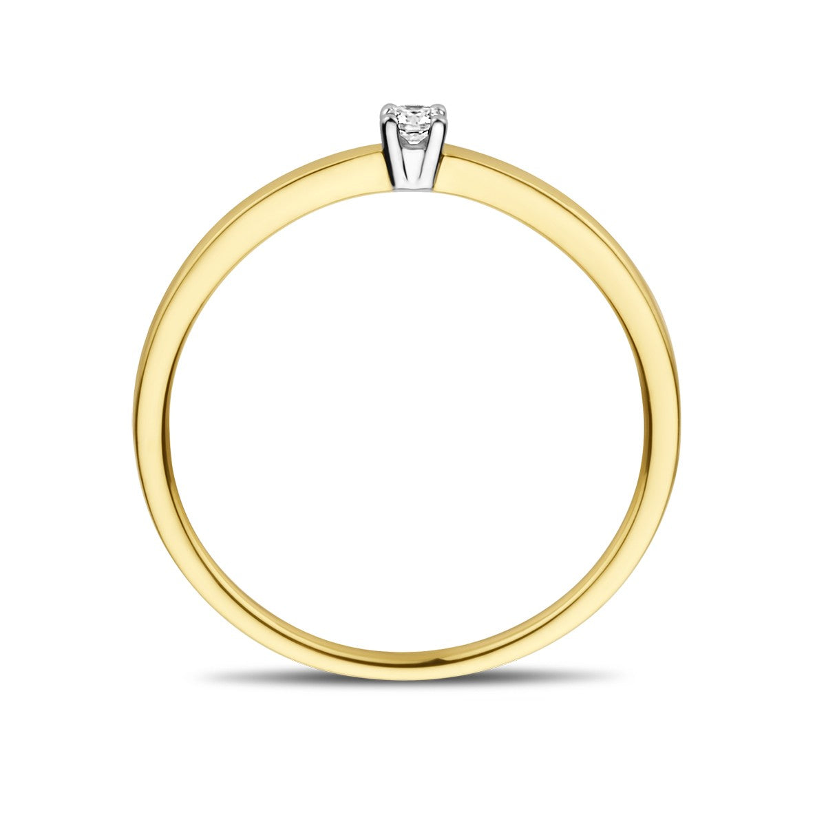 Fantasy Collection Aanzoeksring diamant 0.05ct h si 14K bicolor goud