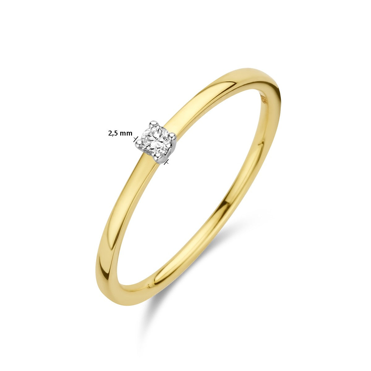 Fantasy Collection Aanzoeksring diamant 0.05ct h si 14K bicolor goud