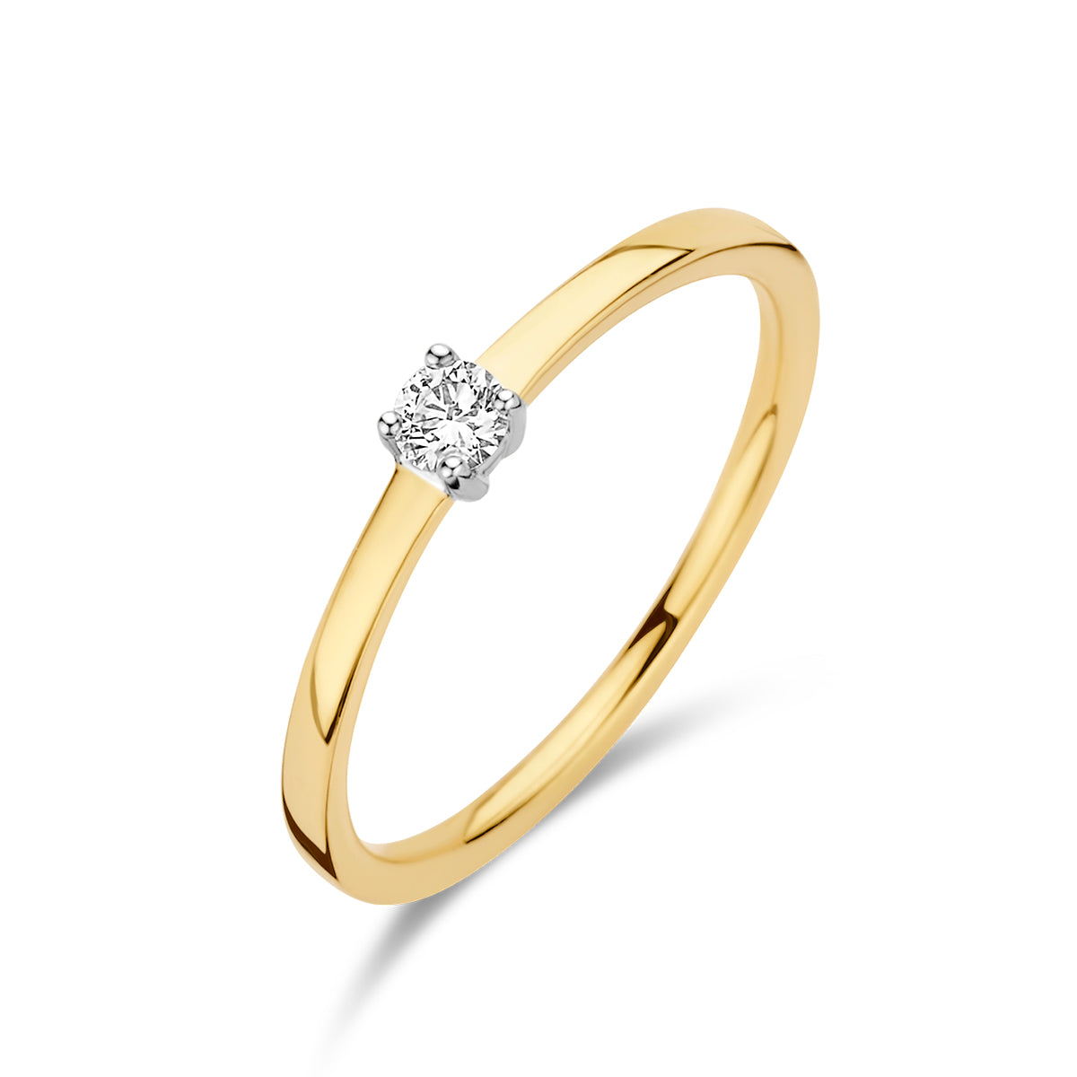 Fantasy Collection Aanzoeksring diamant 0.10ct h si 14K bicolor goud