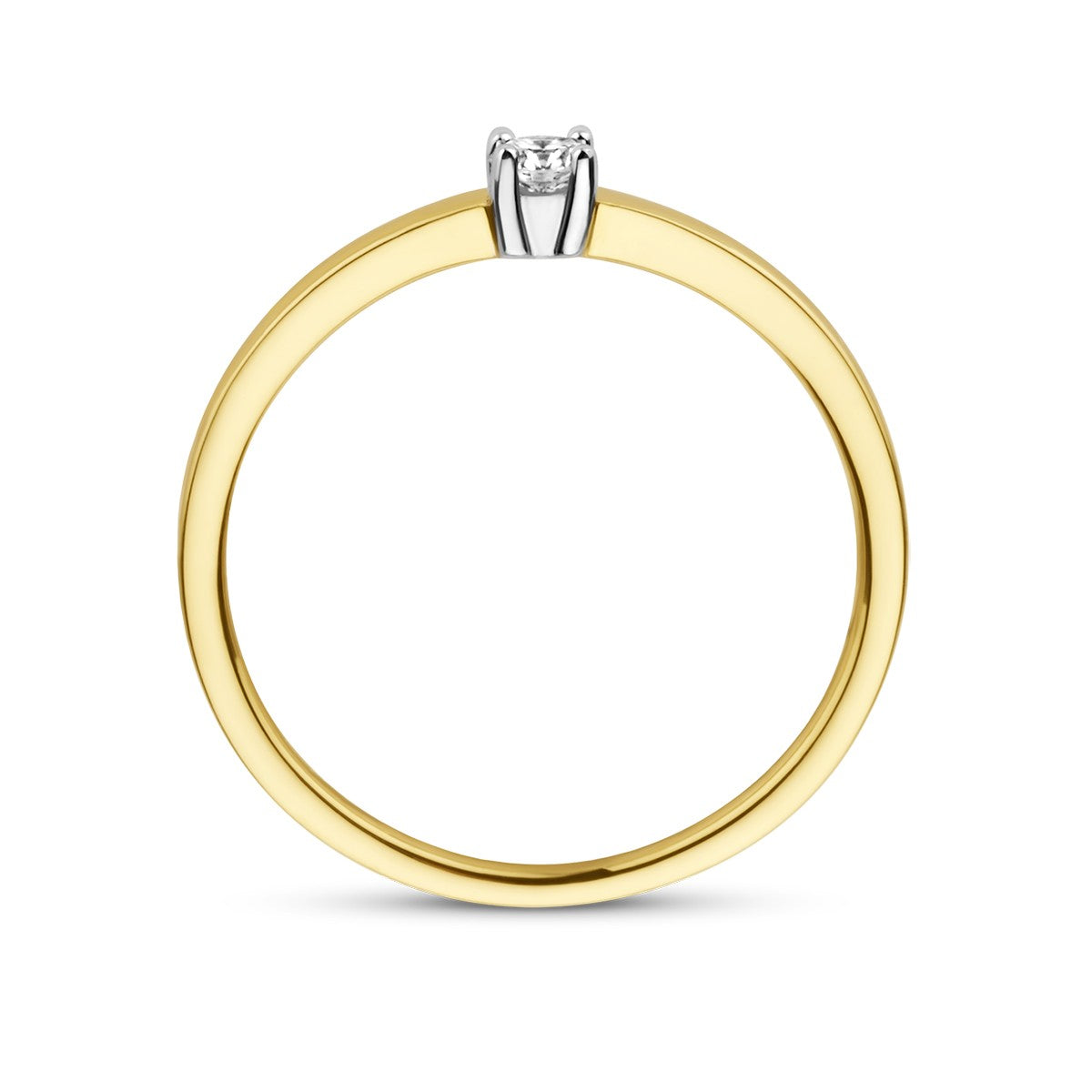 Fantasy Collection Aanzoeksring diamant 0.10ct h si 14K bicolor goud