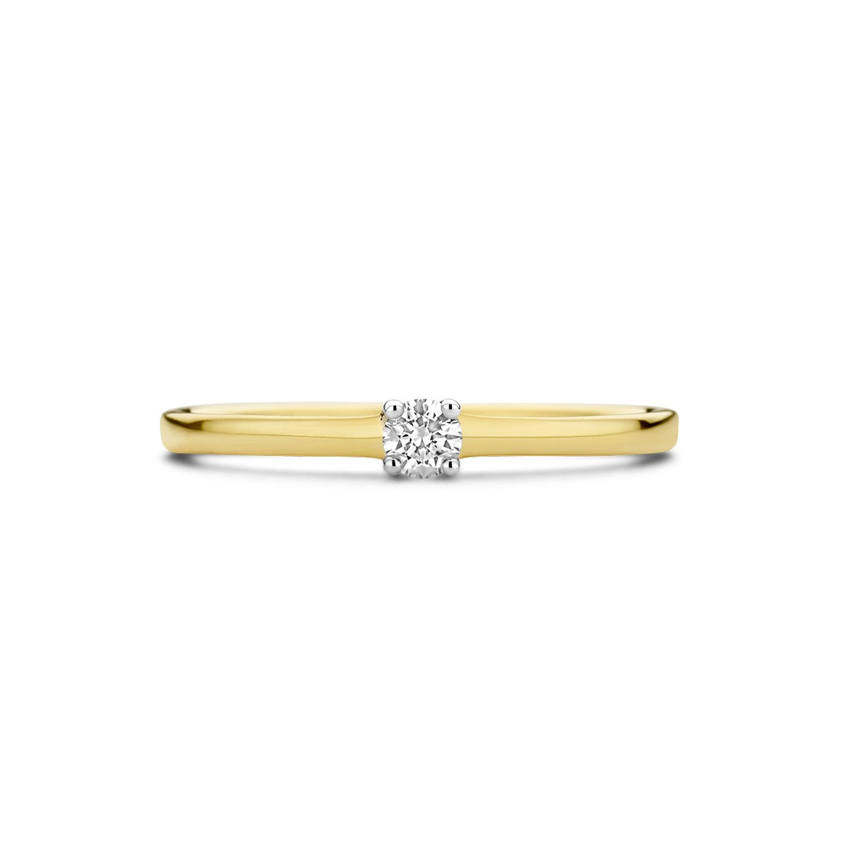 Fantasy Collection Aanzoeksring diamant 0.10ct h si 14K bicolor goud