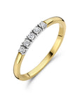14K Bicolor Geel- En Witgoud Geel/Wit Memoire Ring Diamant 0.15Ct H Si 4208927 - PansiteNederland.nl