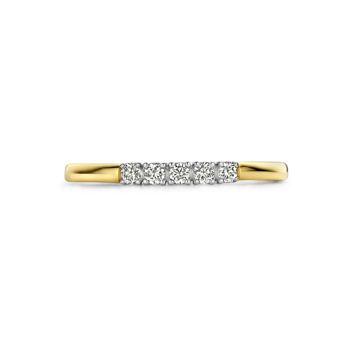 Fantasy Collection Memoire ring diamant 0.15ct h si 14K bicolor goud