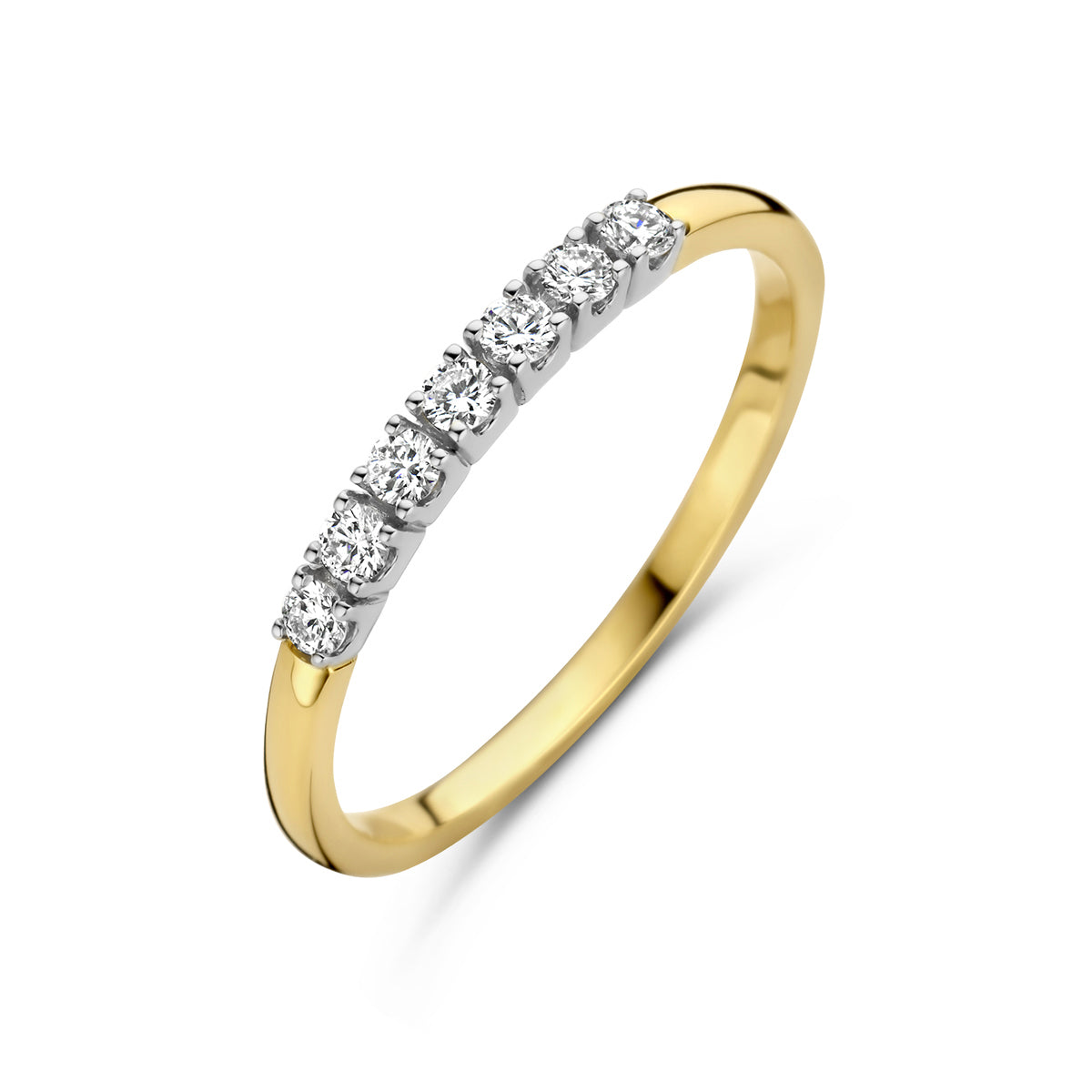 Fantasy Collection Memoire ring diamant 0.21ct h si 14K bicolor goud