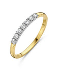 14K Bicolor Geel- En Witgoud Geel/Wit Memoire Ring Diamant 0.21Ct H Si 4208932 - PansiteNederland.nl
