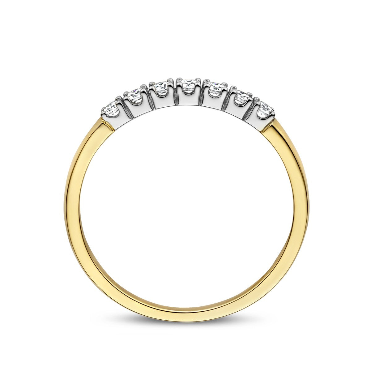 Fantasy Collection Memoire ring diamant 0.21ct h si 14K bicolor goud