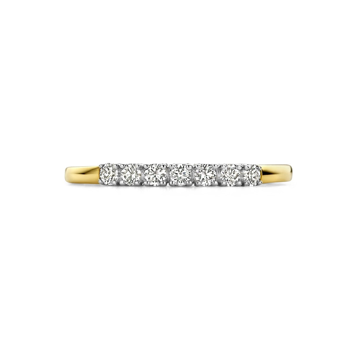 Fantasy Collection Memoire ring diamant 0.21ct h si 14K bicolor goud