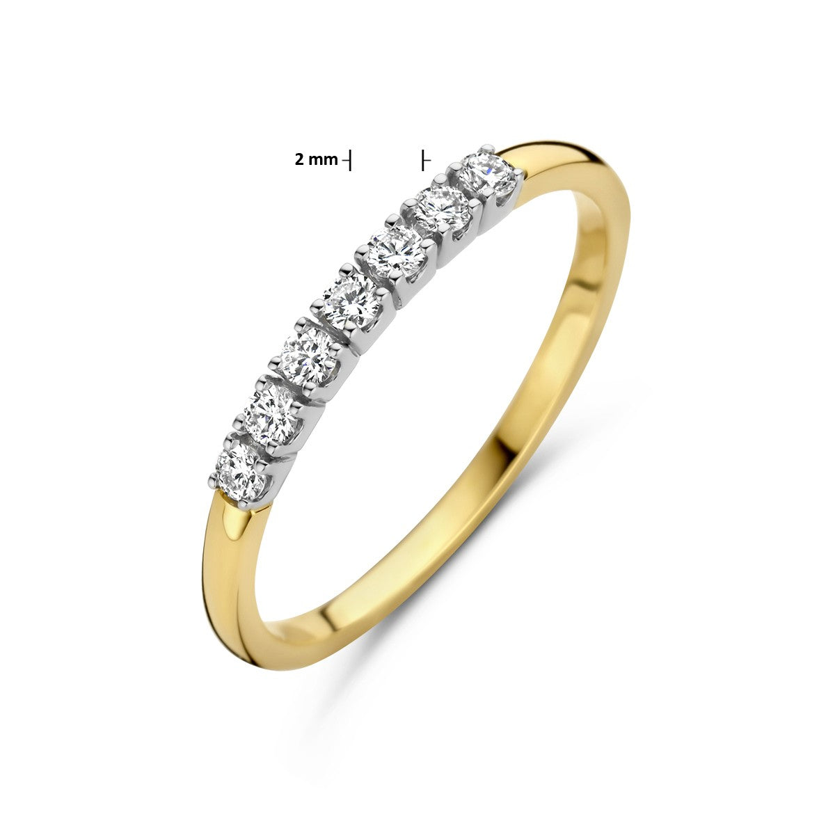 Fantasy Collection Memoire ring diamant 0.21ct h si 14K bicolor goud