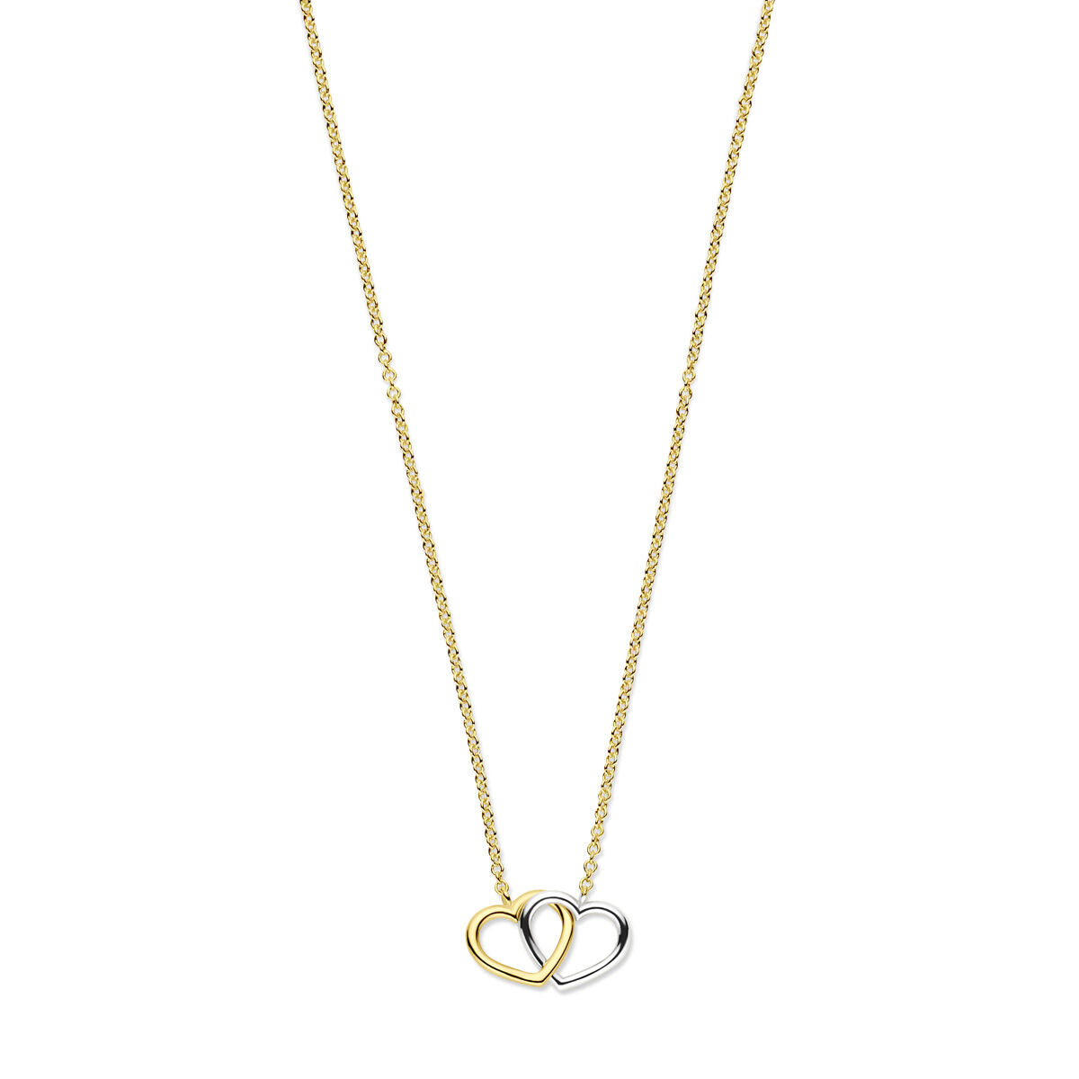 Fantasy Collection Collier hartjes 41 - 43 - 45 cm 14K bicolor goud