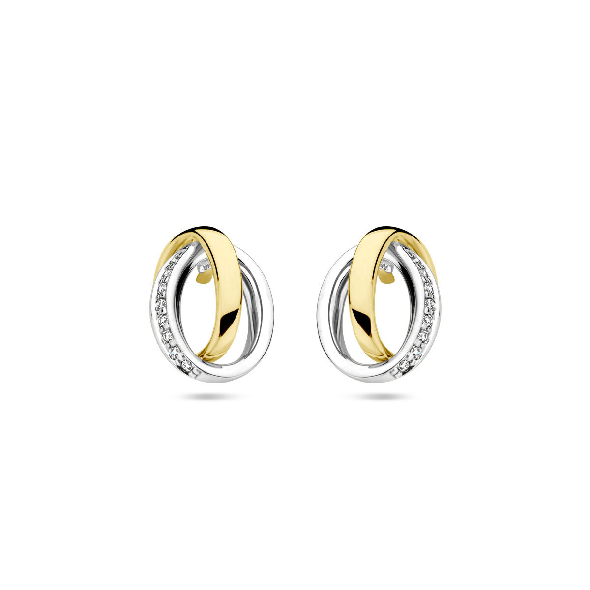 Fantasy Collection Oorbellen diamant 0.05ct (2x 0.025ct) h si 14K bicolor goud - PSN4208953
