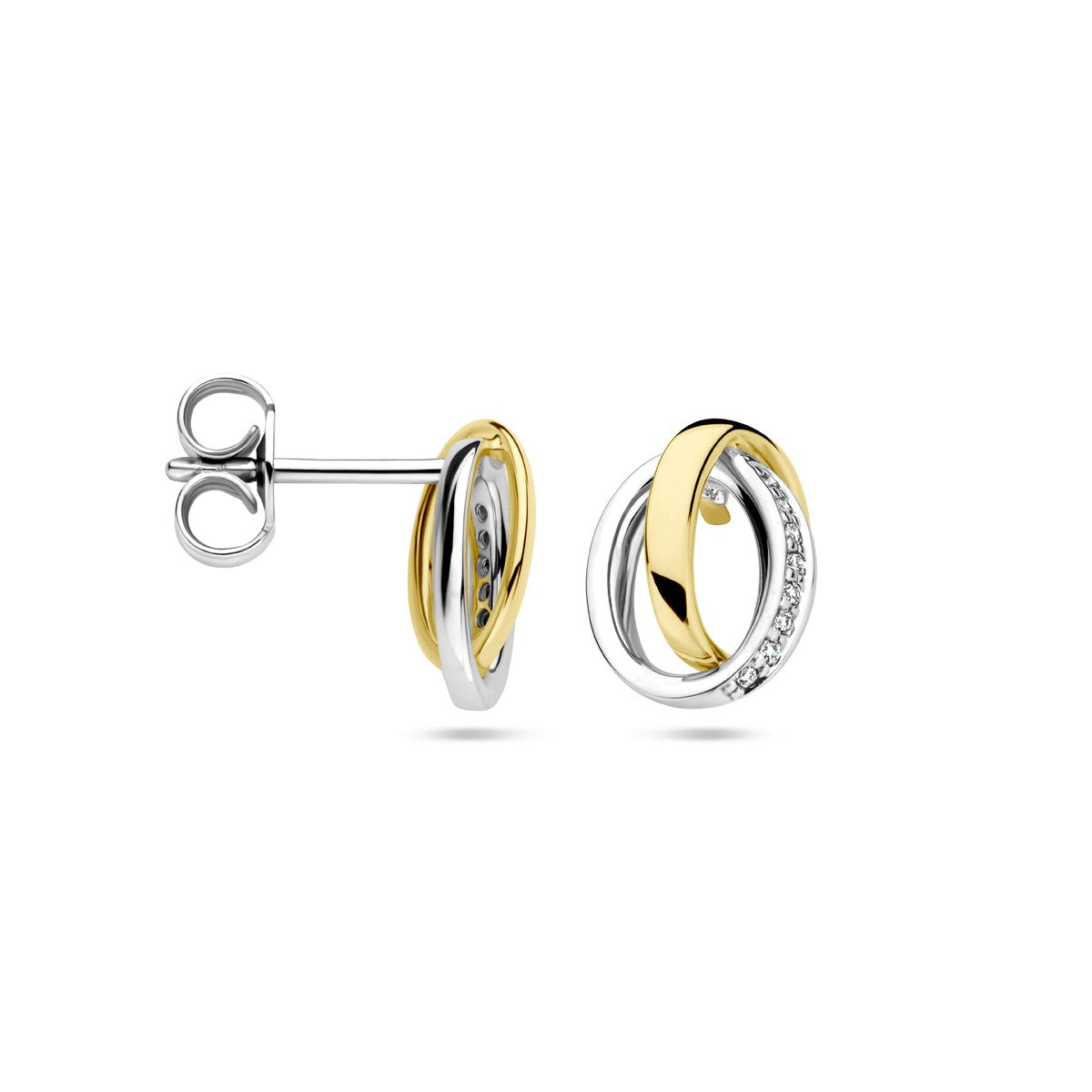 Fantasy Collection Oorbellen diamant 0.05ct (2x 0.025ct) h si 14K bicolor goud - PSN4208953