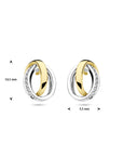 4k Bicolor gouden oorknoppen diamant 0.05ct (2x 0.025ct) h si - PSN4208953 - PansiteNederland.nl