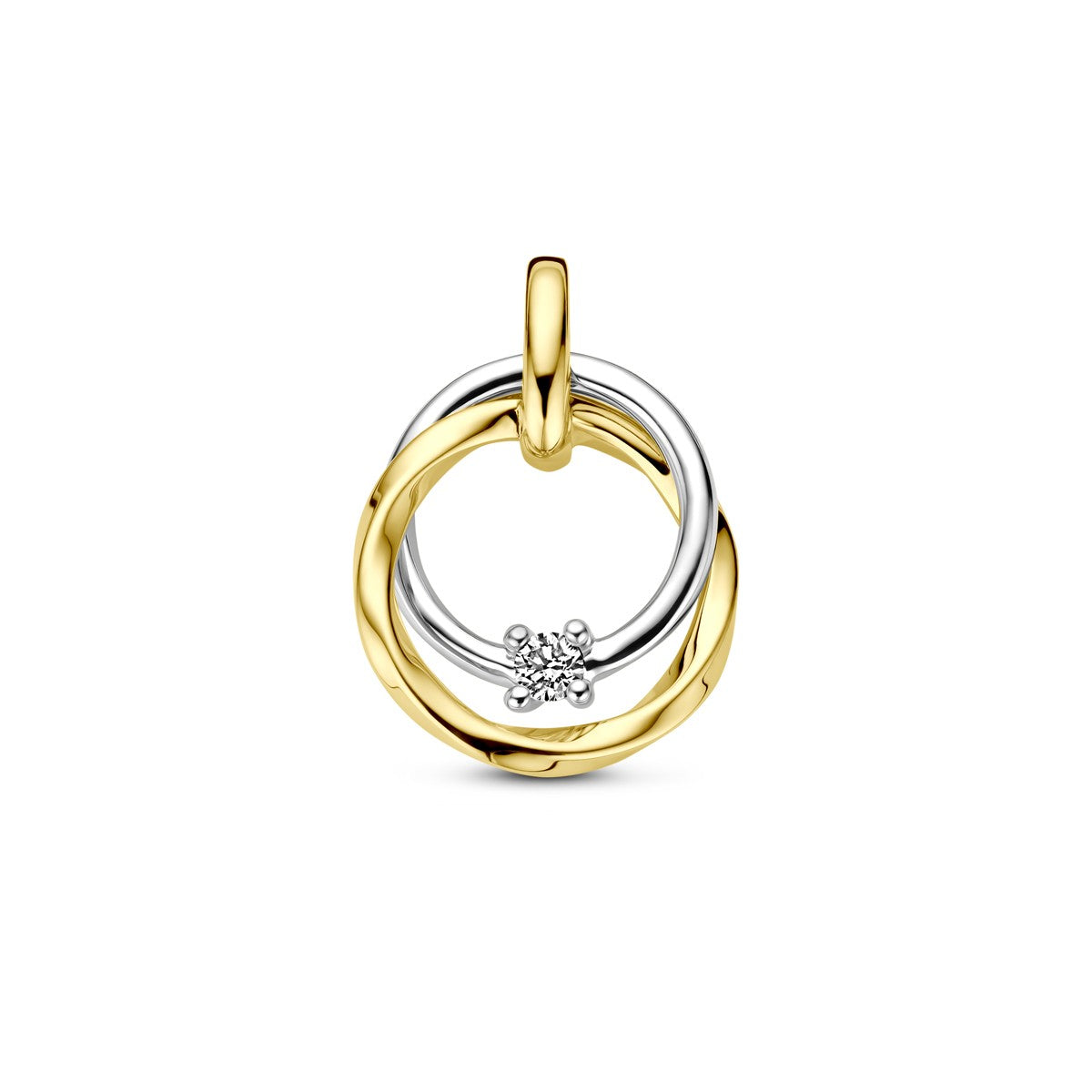 Fantasy Collection Hanger diamant 0.03ct h si 14K bicolor goud