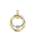 14K bicolor goud geel/wit hanger diamant 0.03ct h si 4208958 - PansiteNederland.nl