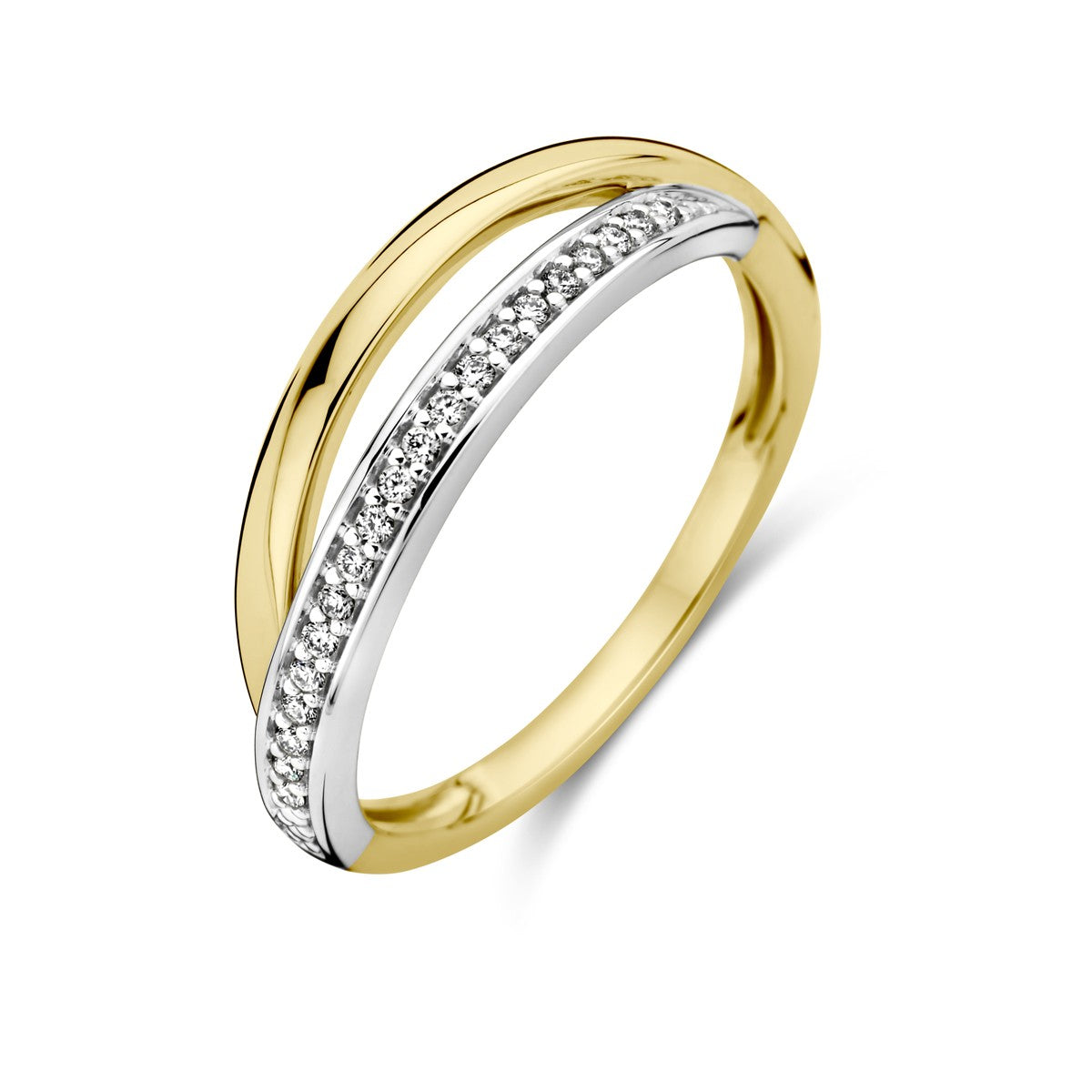 Fantasy Collection Ring diamant 0.08ct h si 14K bicolor goud