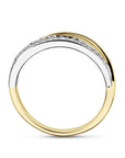 14K Bicolor Geel- En Witgoud Geel/Wit Ring Diamant 0.08Ct H Si 4208967 - PansiteNederland.nl