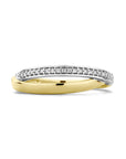 14K Bicolor Geel- En Witgoud Geel/Wit Ring Diamant 0.08Ct H Si 4208967 - PansiteNederland.nl