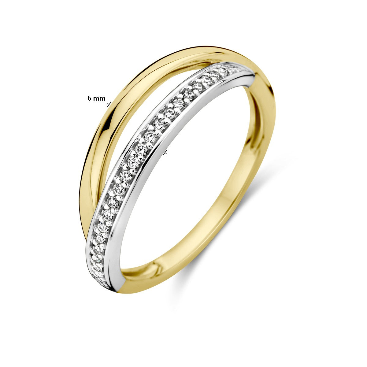 Fantasy Collection Ring diamant 0.08ct h si 14K bicolor goud