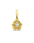 14K bicolor goud geel/wit hanger bloem 4208990 - PansiteNederland.nl