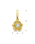 14K bicolor goud geel/wit hanger bloem 4208990 - PansiteNederland.nl