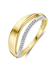 14K Bicolor Geel- En Witgoud Geel/Wit Ring Diamant 0.06Ct H Si 4208996 - PansiteNederland.nl