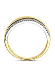 14K Bicolor Geel- En Witgoud Geel/Wit Ring Diamant 0.06Ct H Si 4208996 - PansiteNederland.nl