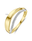 14K Bicolor Geel- En Witgoud Geel/Wit Ring Diamant 0.06Ct H Si 4208996 - PansiteNederland.nl