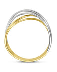 14K bicolor goud geel/wit Ring 14K Bicolor Goud Geel/Wit - 4209021 - PansiteNederland.nl