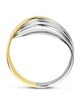 14K bicolor goud geel/wit Ring 14K Bicolor Goud Geel/Wit - 4209025 - PansiteNederland.nl