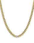 14K Bicolor Goud Geel/Wit Collier Gourmette Diamant 0.12Ct H Si 8,5 Mm 45 Cm - 4209040 - PansiteNederland.nl