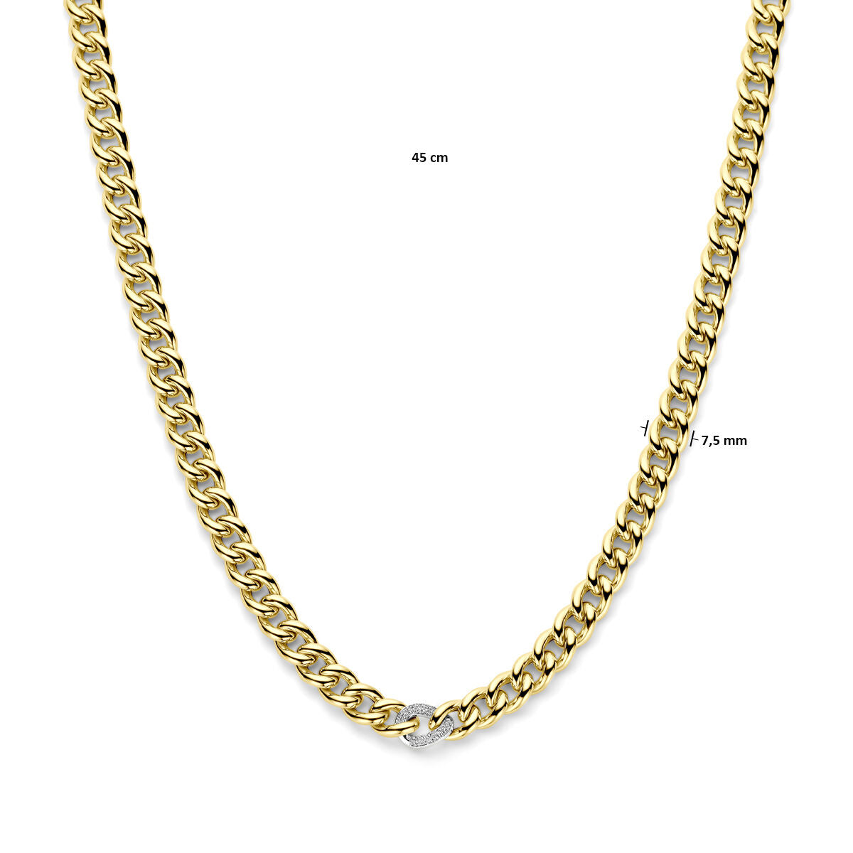 Fantasy Collection 14K Bicolor Gouden Diamanten Ketting voor Dames 4209040