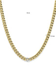 14K Bicolor Goud Geel/Wit Collier Gourmette Diamant 0.12Ct H Si 8,5 Mm 45 Cm - 4209040 - PansiteNederland.nl