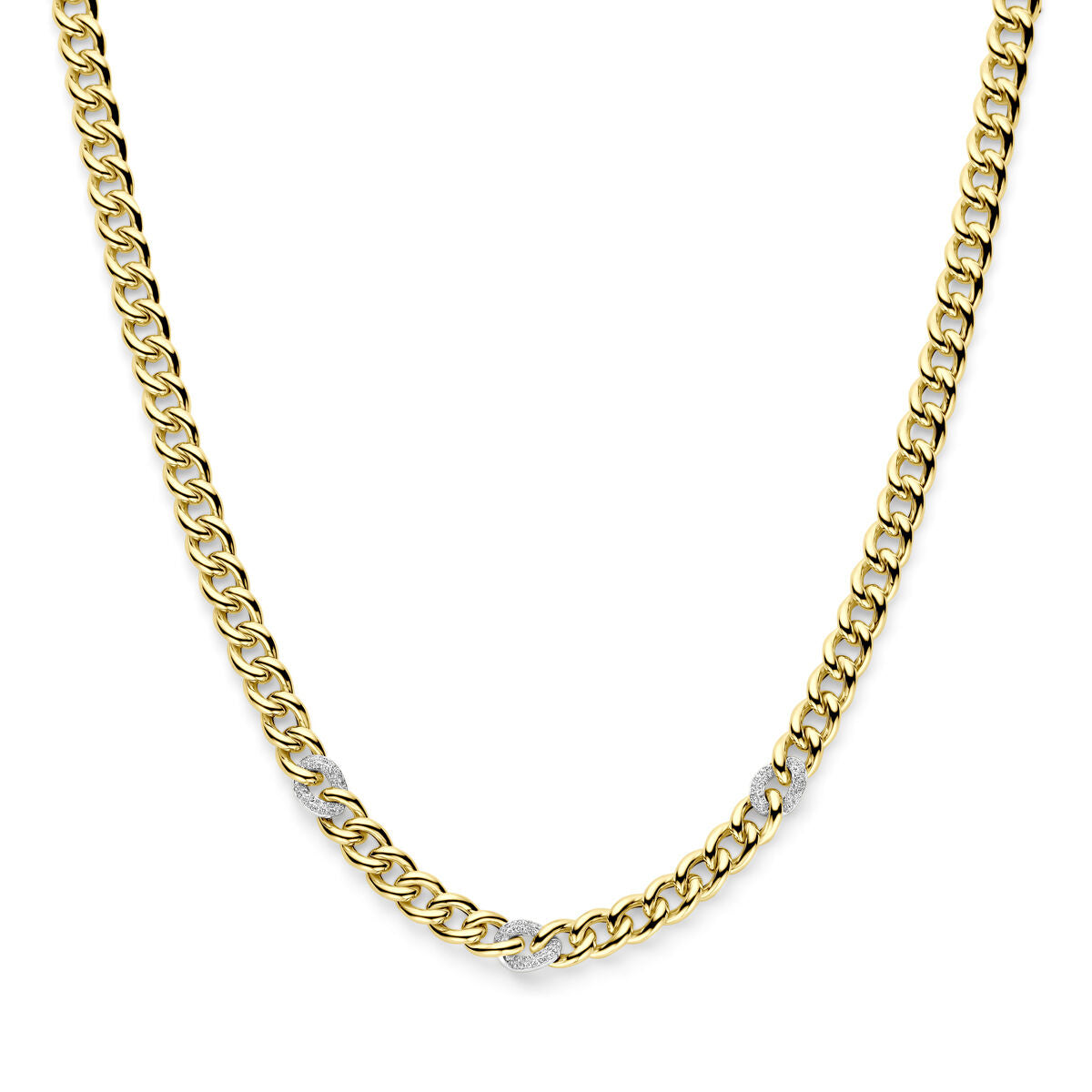 Fantasy Collection 14K Bicolor Gouden Diamanten Ketting voor Dames 4209041