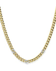 14K Bicolor Goud Geel/Wit Collier Gourmette Diamant 0.31Ct H Si 7 Mm 43 Cm - 4209041 - PansiteNederland.nl