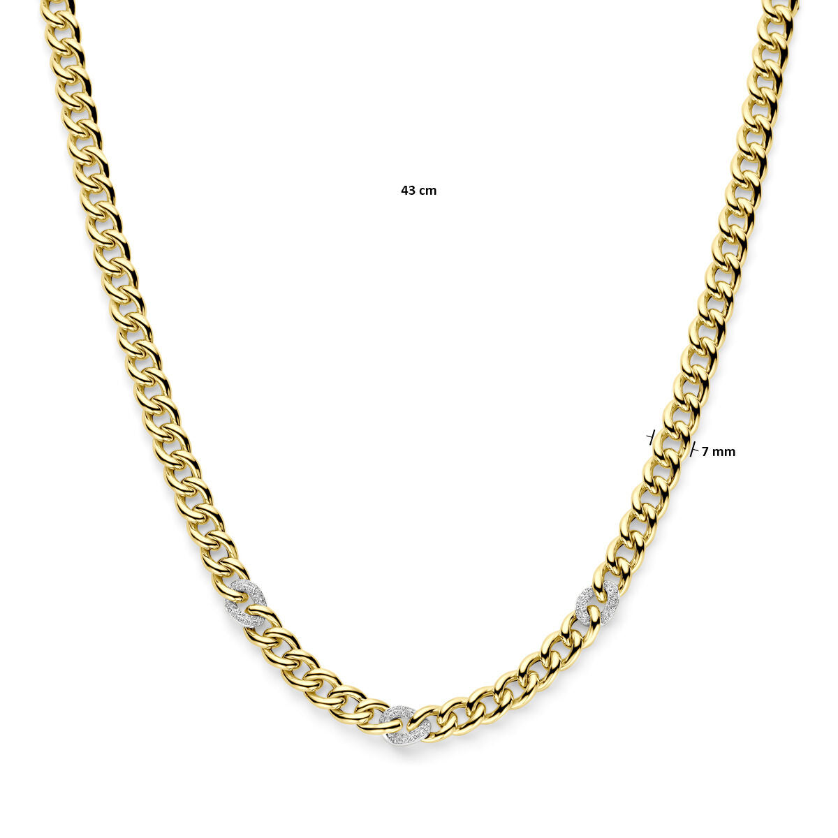 Fantasy Collection 14K Bicolor Gouden Diamanten Ketting voor Dames 4209041