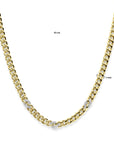 14K Bicolor Goud Geel/Wit Collier Gourmette Diamant 0.31Ct H Si 7 Mm 43 Cm - 4209041 - PansiteNederland.nl