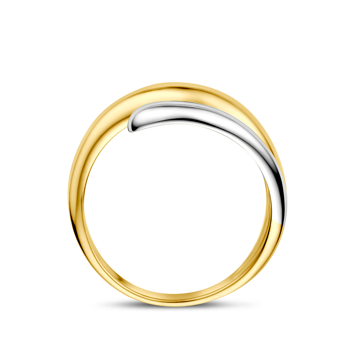 Ring 14K bicolor goud 11.5 mm