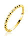 ZINZI Gold 14 karaat gouden ring (2mm breed) met gladde bolletjes ZGR555 - PansiteNederland.nl