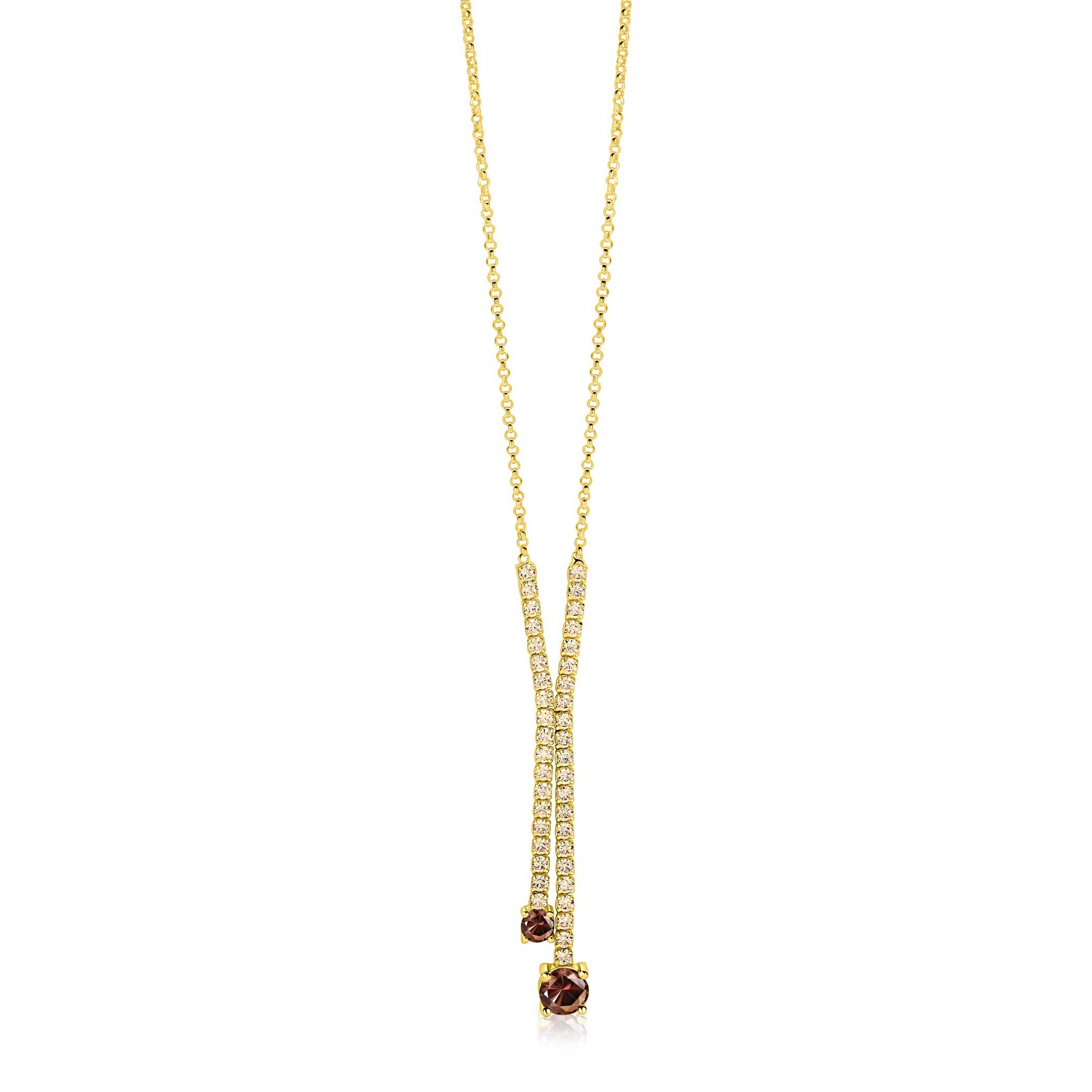 ZINZI Verguld Zilveren Ketting ZIC2894C - ZIC2894C