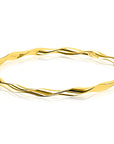 ZINZI gold plated bangle armband met gedraaide buis 4mm ZIA2756G
