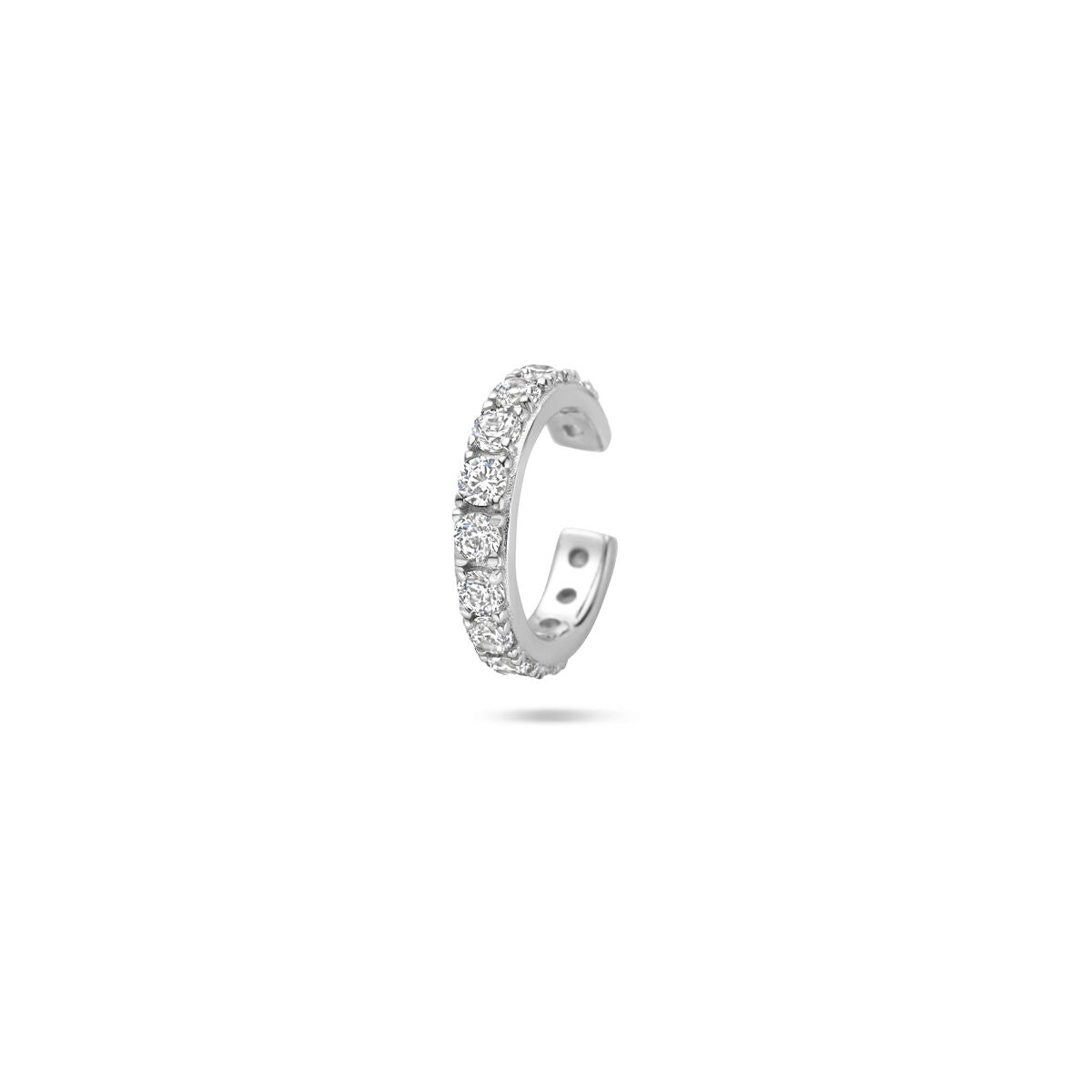 Zilveren gerhodineerde ear cuff zirkonia 12,5 mm - 1341289