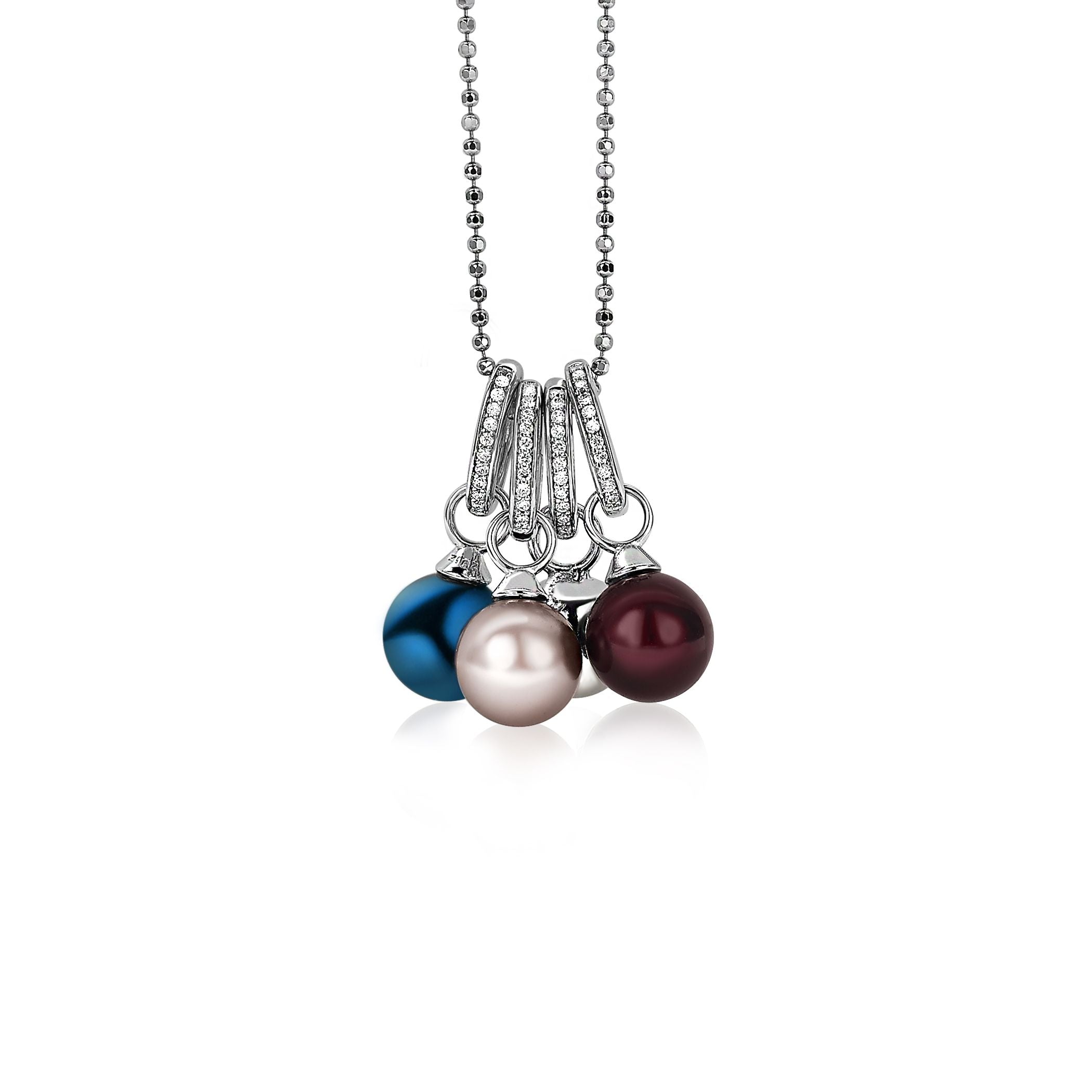 ZINZI Zilveren Hanger met Witte Zirkonia - ZIH2CH