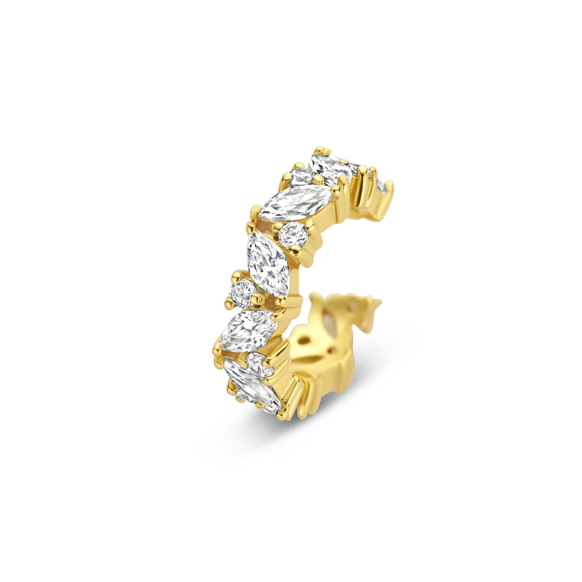 Fantasy Collection Ear cuff zirkonia 13 mm 1 micron zilver verguld oorbellen