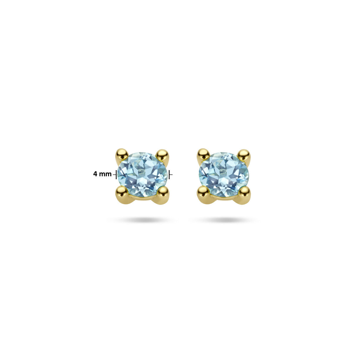 Fantasy Collection Oorbellen blauw topaas 14K geelgoud
