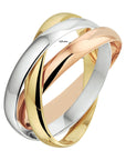 14K Tricolor Goud Trinity Ringen 4300465 - PansiteNederland.nl
