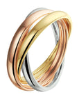 14K Tricolor Goud Trinity Ringen 4300598 - PansiteNederland.nl