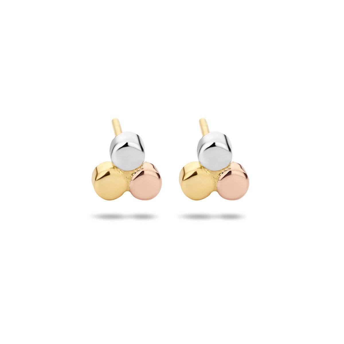 Fantasy Collection Oorbellen rondjes tricolor 14K tricolor goud - PSN4300561